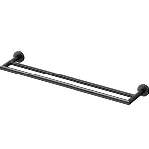 24" Matte Black Double Towel Bar